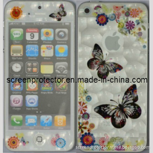 3D Butterfly and Water Cube Design for iPhone 5 Front and Back